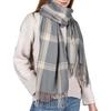 Winter Scarf for Women Shawl Cashmere Feel Tassel Plaid Large Oversized Scarves
