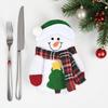 Креативный мультяшный рождественский набор посуды: Набор Нож, Вилка и Декоративная Кукла для Праздничного Обеда