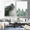 Posters And Prints Nordic Green Plant Monstera Forest Lake Mountain Wall Art Canvas Painting Pictures For Living Room Home Decor