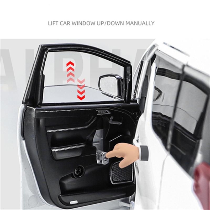 Новая 1/18 Toyota Alphard MPV Модель автомобиля из сплава Литая металлическая игрушка Коммерческие автомобили Модель автомобиля Звук и свет Симуляция Подарок для детей