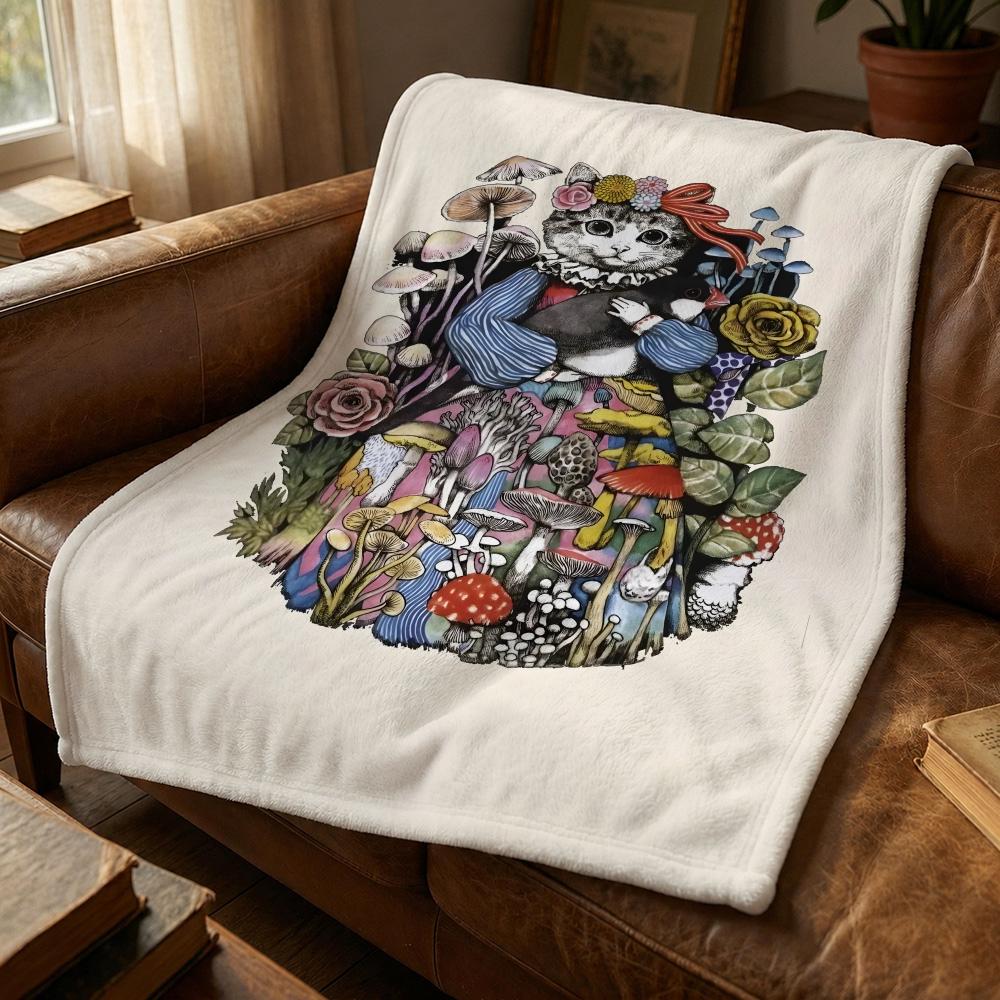 artist Y-Yuko H-Higuchi Throw Soft Flannel Blanket for Bed Bedroom Sofa Picnic Throw Skin-friendly Breathable Gift Cover