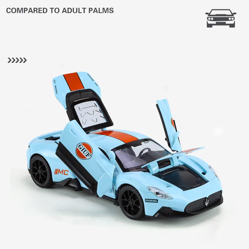 Модель игрушечного автомобиля в масштабе 1/32 MC20 911 Gulf, литая игрушка из сплава, звук и свет, коллекционная вещь, детский подарок на день рождения