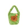 Large Capacity Furry Handbag Plush Cartoon Storage Bag Candy Pouch Capybara Bucket Bag  Shopping