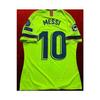Зеленая футболка Месси в стиле ретро 10