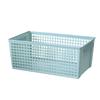 Desktop Storage Basket Rectangular Large Capacity Hollow Out Ventilated Plastic Organizer Bin for