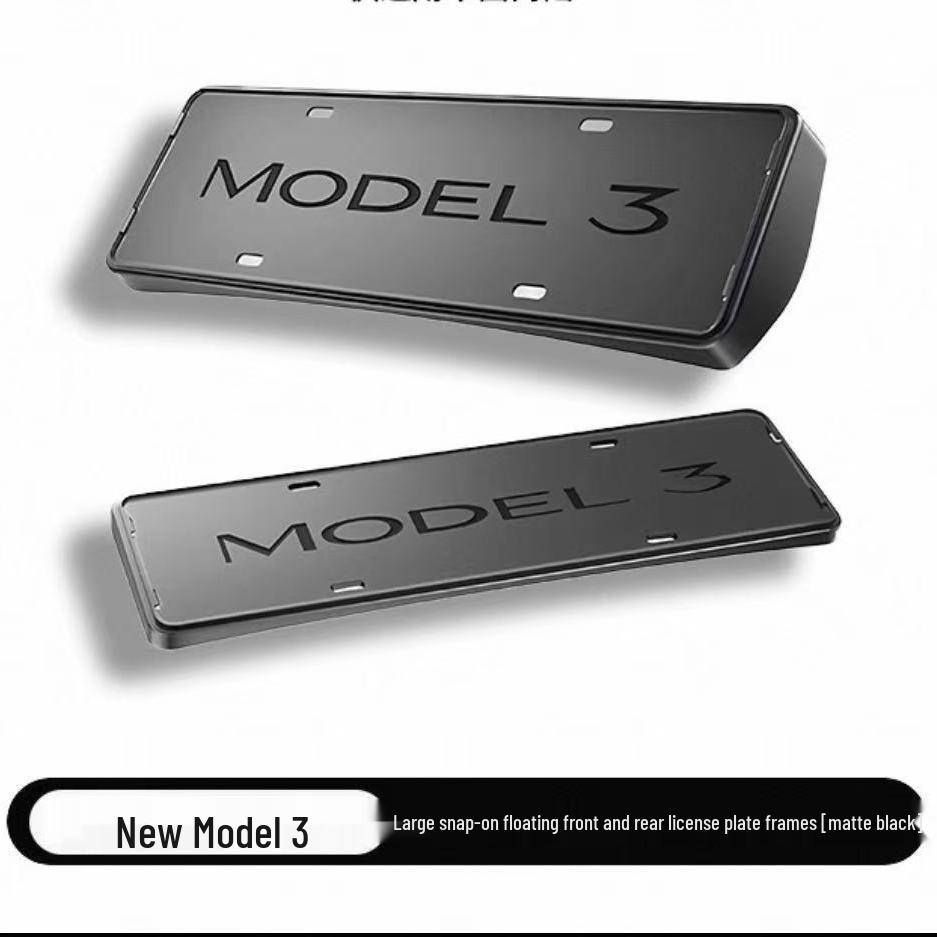 Tesla Model 3/Y/YL License Plate Frame - Full Coverage Protective Holder