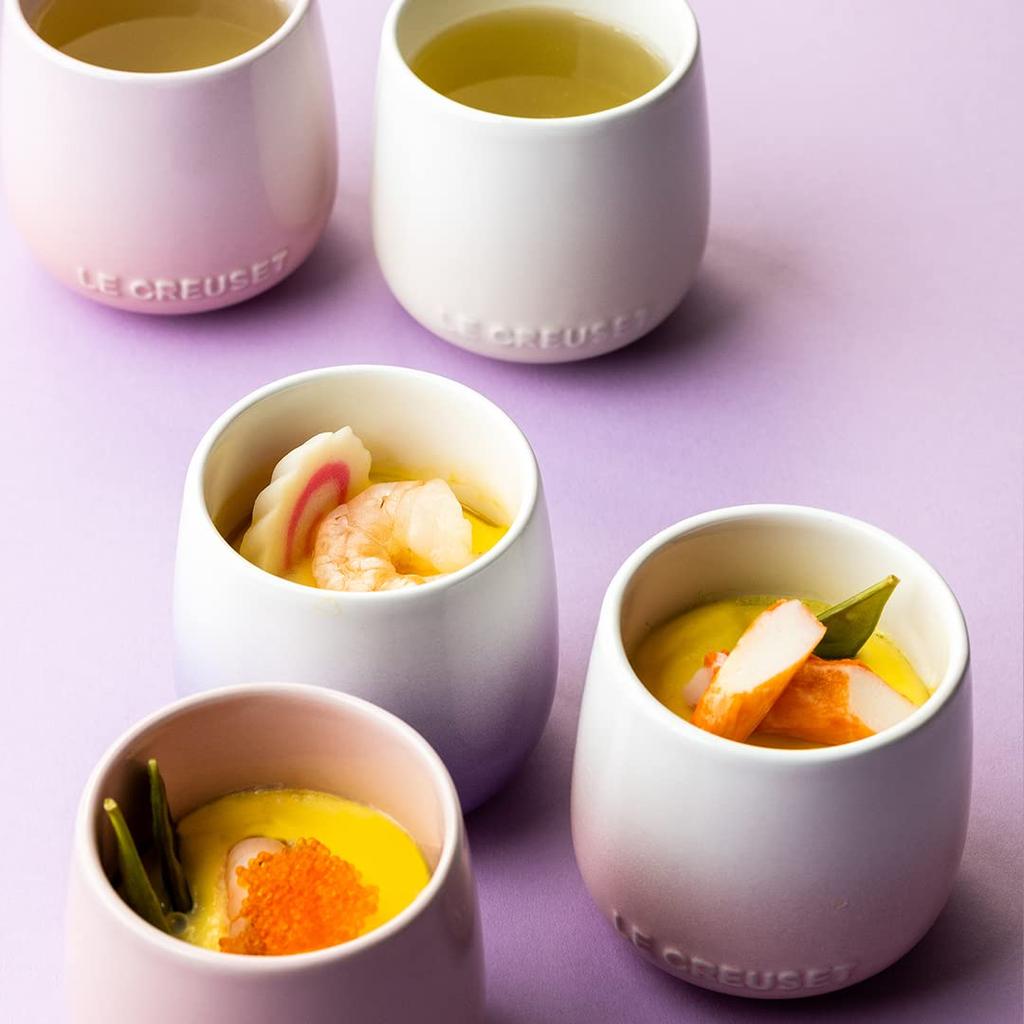 Набор из 5 стаканов Le Creuset Cup Sphere, розовая коллекция, термостойкие, морозостойкие, можно использовать в микроволновой печи, можно мыть в посудомоечной машине, японский [Авторизованный продукт]