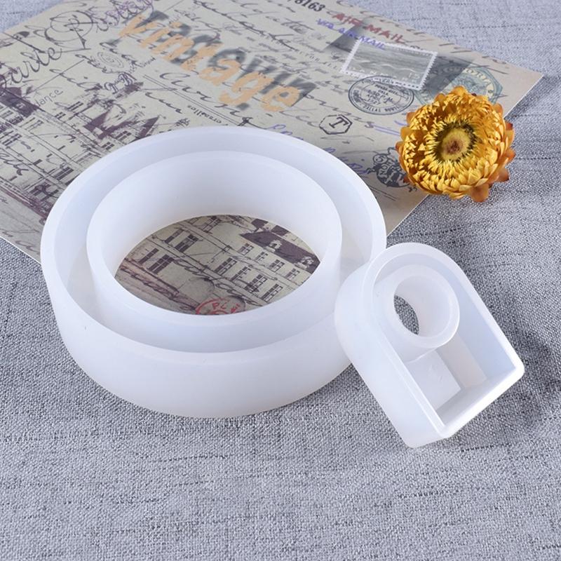 Набор форм для браслетов и колец для заливки смолой, Круглая форма для эпоксидной смолы, Силиконовая форма для браслетов и колец, Материалы для изготовления ювелирных изделий и поделок своими руками