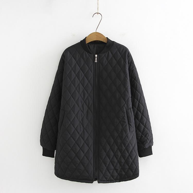 Весенне-осенняя женская свободная повседневная бейсбольная куртка средней длины из хлопка