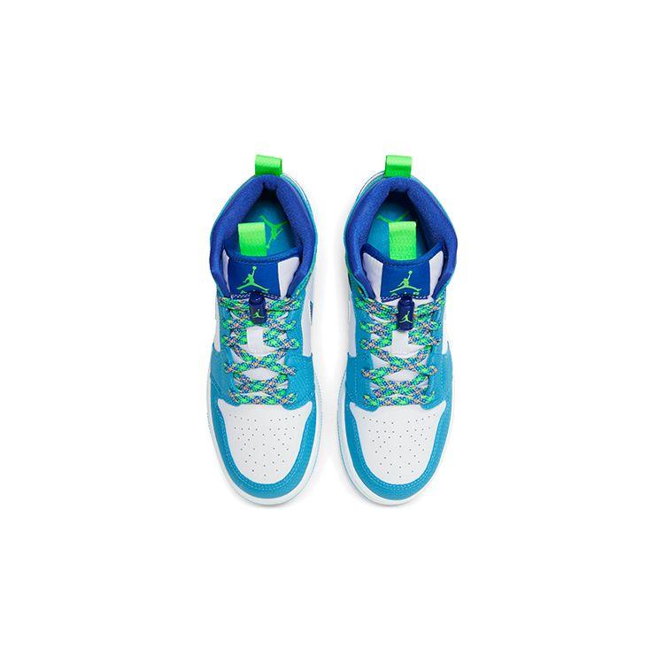 Детские кроссовки Air Jordan 1 Mid SE GS Sprite синие темно-пудрово-синие Racer-Blue DA8010-400