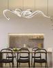 Modern Luxury Ribbon Chandelier: Creative Long Strip Design for Restaurants and Hotel Lobbies