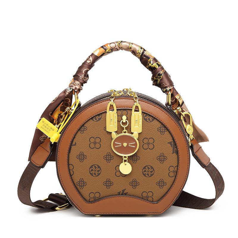 Женская новая модная сумка через плечо Baobao 2023, маленькая круглая сумка на одно плечо