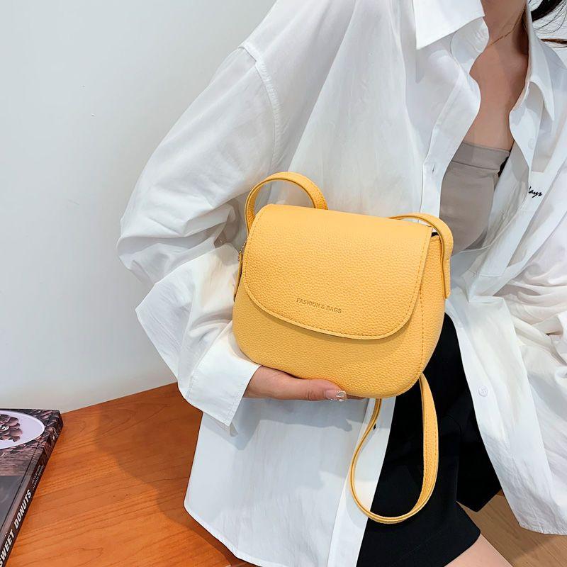 Ladies Solid Shoulder Bags for Women Letter Crossbody Purse Female PU Leather Mini Bags Handbag