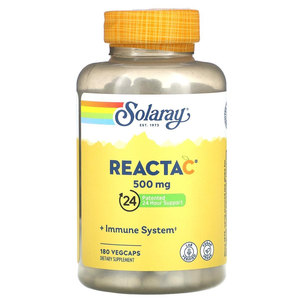 Reacta-C, 500 мг, 180 растительных капсул