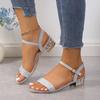 Fashion Spring and Autumn New Style Fashionable, Comfortable, Versatile Elegant Casual Round Toe Versatile Thick Heel Sandals