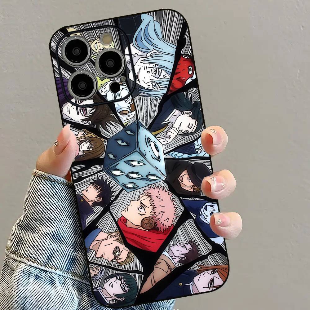Чехол для телефона с аниме J-Jujutsu K-Kaisen для iPhone 16 15 14 13 12 11 PRO MAX PLUS Mini, мягкий ТПУ, приятный для кожи