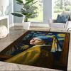 Girl With A Pearl Earring Square rugs are a great choice for living rooms, bedrooms, home décor, and as gifts