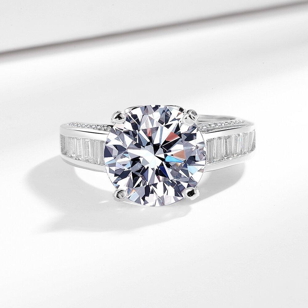 Кольцо с бриллиантом в пять карат с высоким содержанием углерода для женских трансграничных европейских и американских многослойных колец