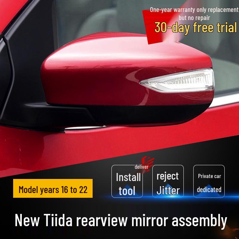 Nissan Tiida Rearview Mirror Assembly 2016-2022: Left & Right Reversing Mirror Shell Set