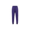 Solid Color Logo Design Drawstring Mid Waist Casual Pants Men Bottoms Sky-Purple FD7859-502