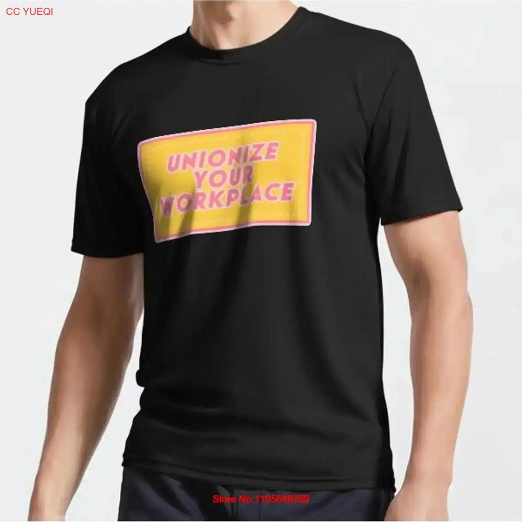 Unionize Your Workplace Funny Motivation Active T Shirt Vintage Designer Clothes Breathable Versatile Homme Vintage
