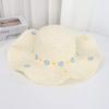 New Lafite straw hat hand-woven flower hat women's summer vacation seaside big eaves sun protection beach hat
