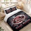 Custom Name Bedding Set 3 PiecesAjax Amsterdam Print Duvet Cover + 2 Pillowcases Soft Bed Decor