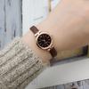 Fashion Casual Women's Watch Brown Leather Strap Simple Thin Strap Quartz Wristwatch Jewelry Accessories