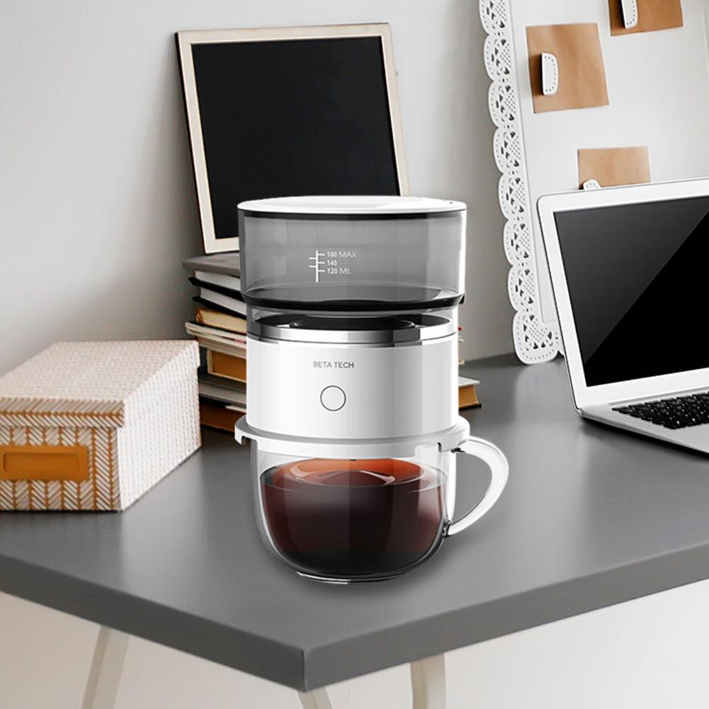 Automatic Drip Coffee Maker Portable Mini Coffee Machine 304 Stainless Steel Coffee Brewer for Camping Travel Office