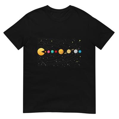 Смешная Солнечная система - Астронавты Космос Видеоигры Футболка