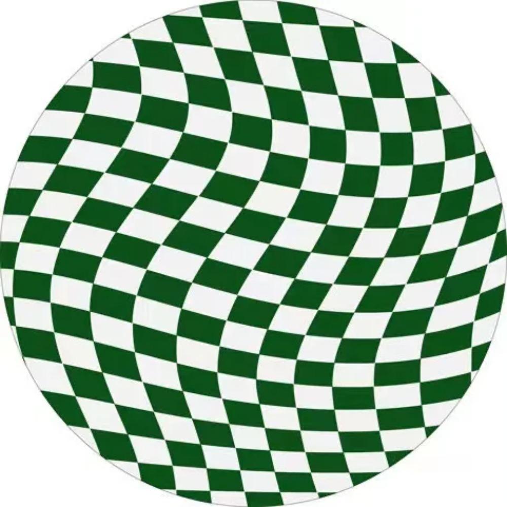 Круглый ковер в клетку, комод, утолщенный ковер, домашняя гостиная, спальня, прикроватный, ковры большой площади, пушистый, мягкий, нескользящий коврик