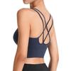 Sports Bra with High Back Longer for Yoga Wear [machikaada] Support, Non-Slip Design, Length, Stretch, (Navy, M)