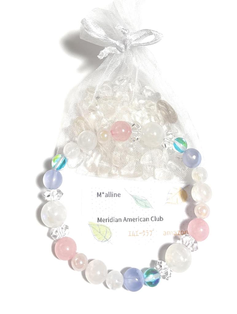 Исцеляющий, любовный, удачливый, голубой лунный камень, голубой кружевной агат, голубой топаз, цвет ауры, розовый кварц, кристалл, натуральный камень, браслет с мощным камнем, внутренняя часть 16 см, сделано в Японии