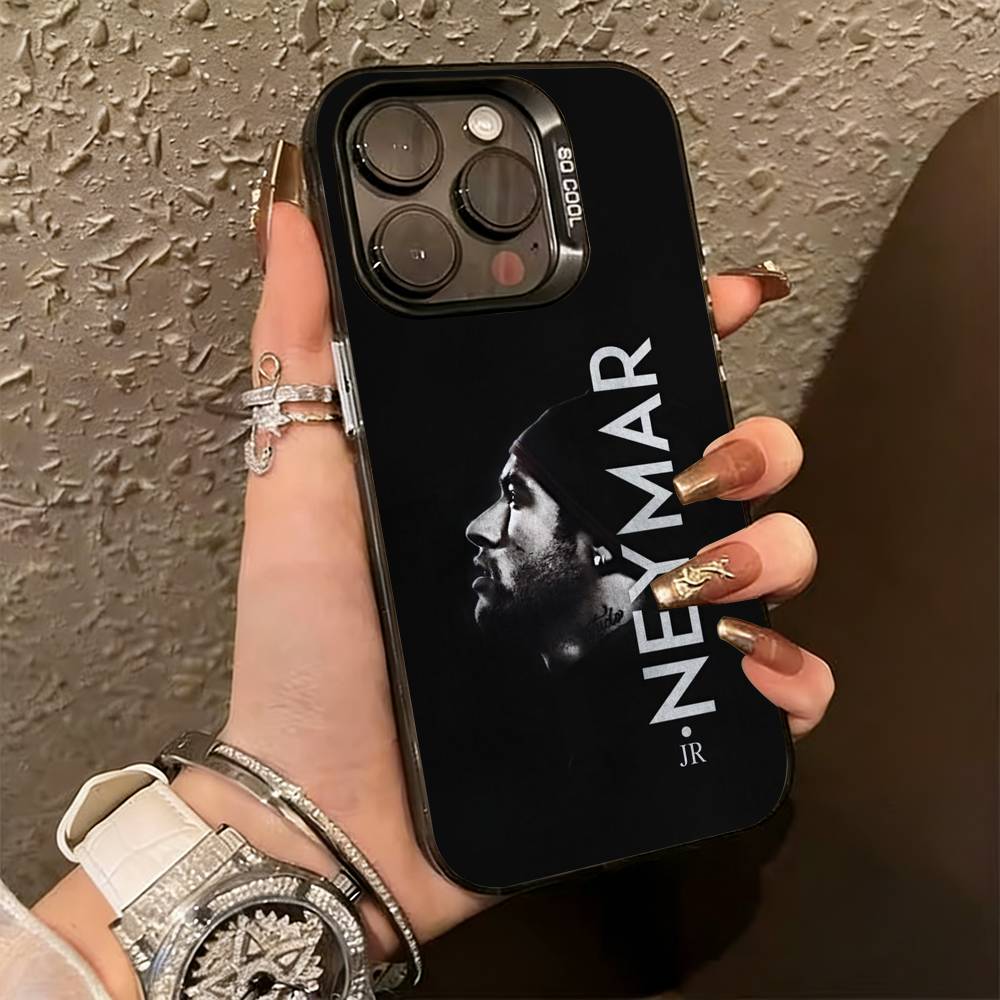 F-Футбол 10 N-Неймар J-jr Чехол для телефона Для iPhone 17,16,15,14,13,12,11 Plus,Pro Max,XS,Красочный Серебристый Чехол для телефона Funda Cover