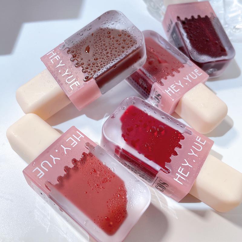 HEYYUE Блеск для губ «Мороженое»: Стойкая матовая вельветовая помада, не отпечатывающийся блеск для губ.