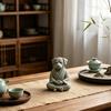 3D-печатная статуэтка медитирующей собаки, милая щенячья скульптура в стиле дзен, ретро-декор для стола дома и офиса, уникальный подарок для любителей собак