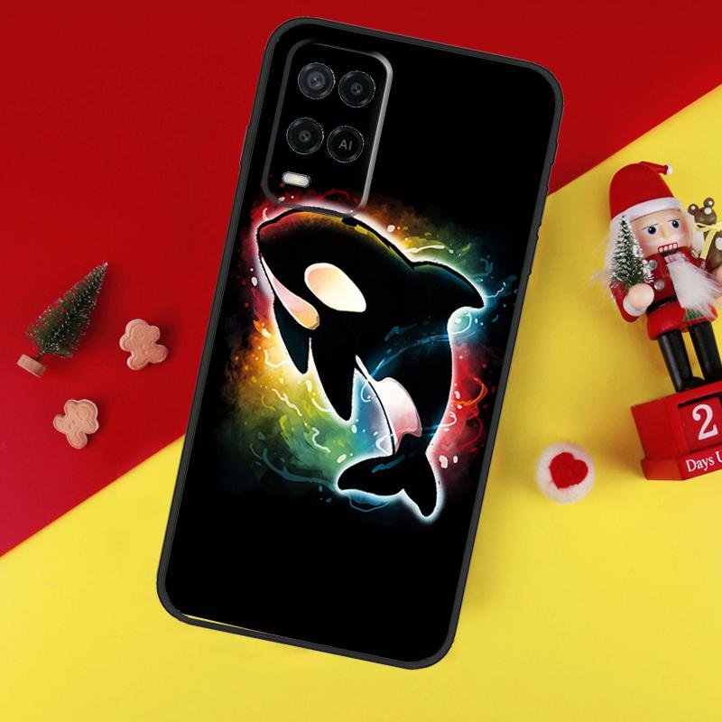 Чехол с акулой и косаткой для Oppo A80 A60 A40 A15 A16 A17 A57 A94 A74 A54 A76 A96 A18 A38 A58 A78 A98 A6 A5 Pro