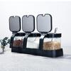 4Pcs Stainless Steel Lids Seasoning Jars with Spoon Salt Shake Bottle Spice Containers  Sugar