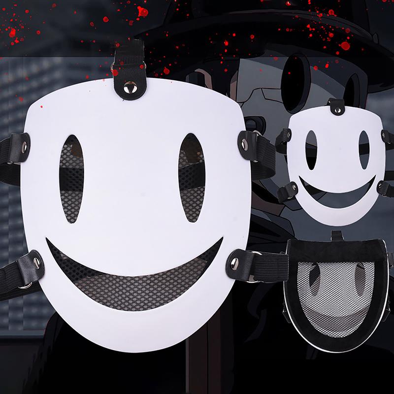 Аниме Косплей Tenkuu Shinpan Высотное Вторжение Косплей Маска Шляпа Белая Маска Японский Костюм Самурая Реквизит