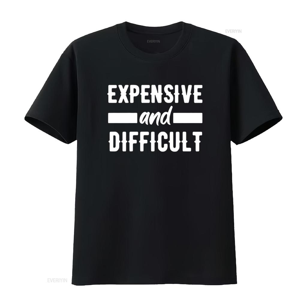 Expensive and DifficulT T Shirt for Women Novelty Cute Top vintage Washed graphic Top For Everyday Wear Soft Stretched