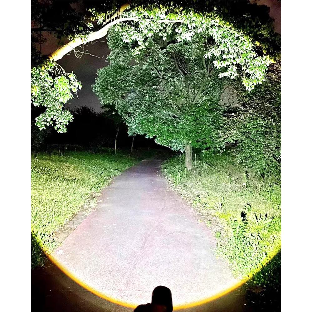 Супер яркий перезаряжаемый фонарик, мощный светодиодный фонарик 18650, водонепроницаемый USB, самый мощный фонарик с лампой COB