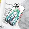 JW66 Hatsune Miku черный мягкий чехол для iPhone 16 15 Plus 14 13 Pro 8 SE XR XS Max P30 Nova 5T Y5P Y6 Y7 Y8P Y9 Realme C30 C33 C31 VIVO Y36 V27