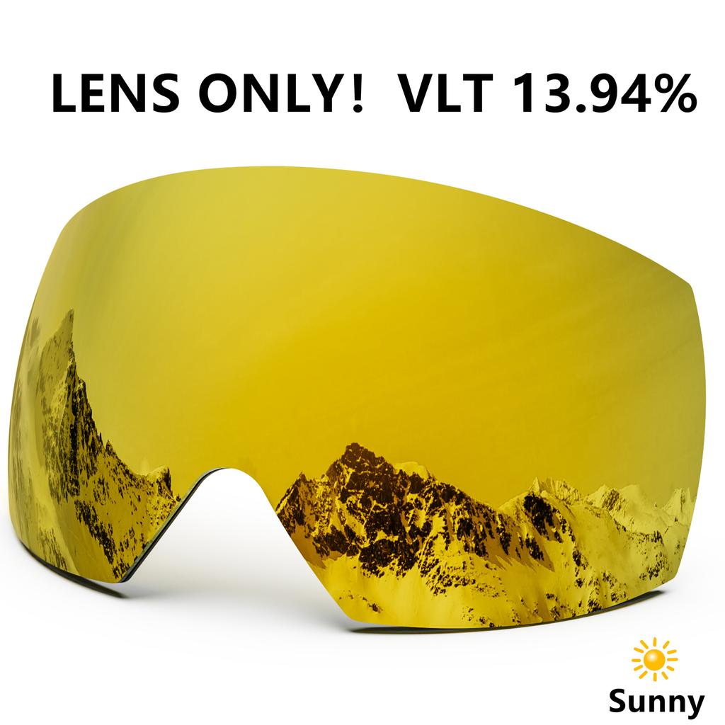 Maxjuli Ski Goggles Lens Only Winter Snow Sports with Anti-fog for Men Women Youth Skiing Skating mask ONLY LENS FOR M6
