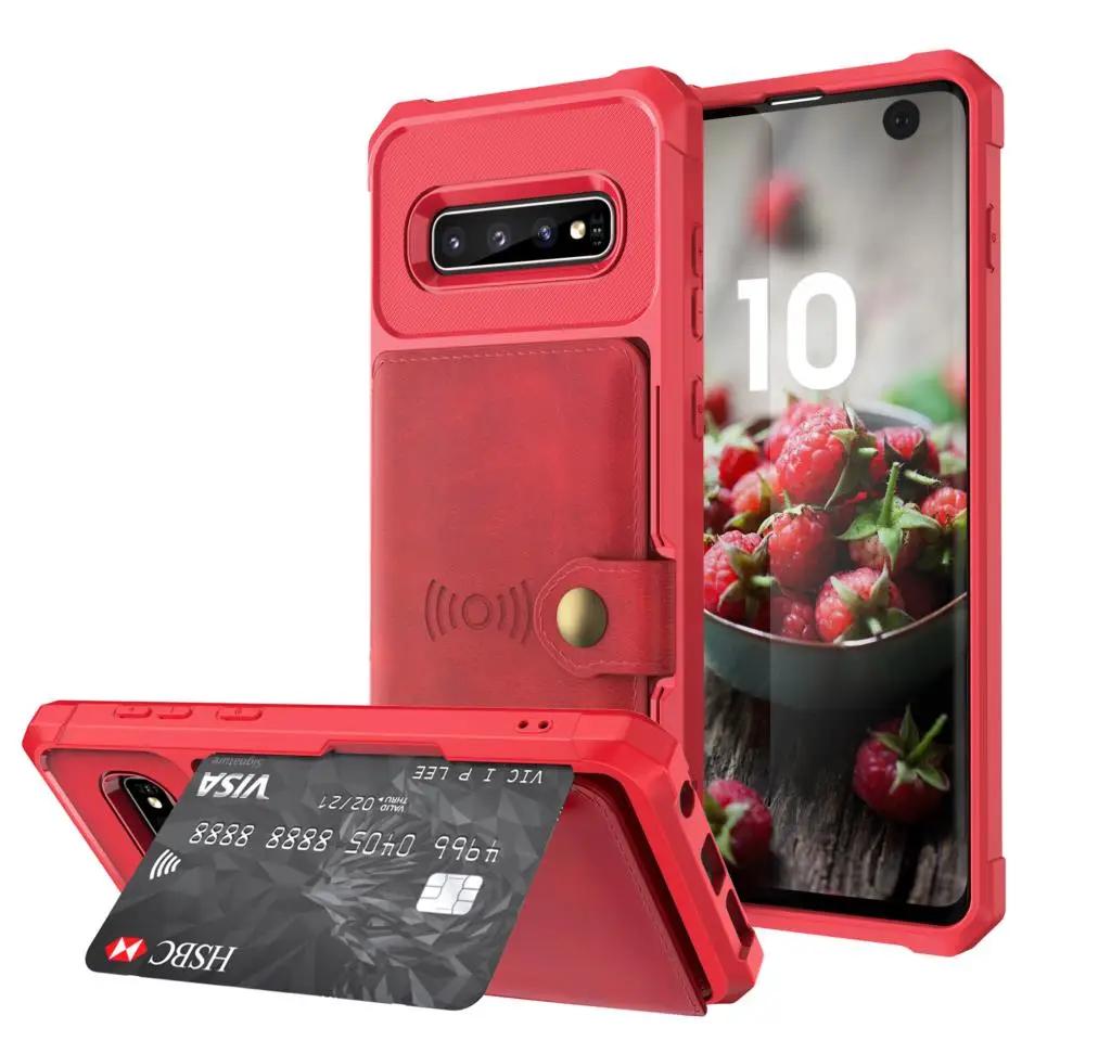 Для Samsung Galaxy S20 S9 S10 Plus Note 9 Note 10 Plus Чехол-бумажник с держателем для кредитных карт из ПУ-кожи, книжка, с держателем для фото, жесткая задняя крышка