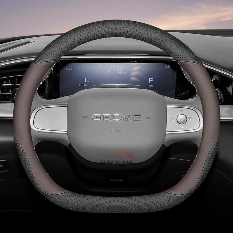 Кожаный чехол на руль автомобиля для Geely Geome Geometry A C Чехлы на руль Чехлы на руль