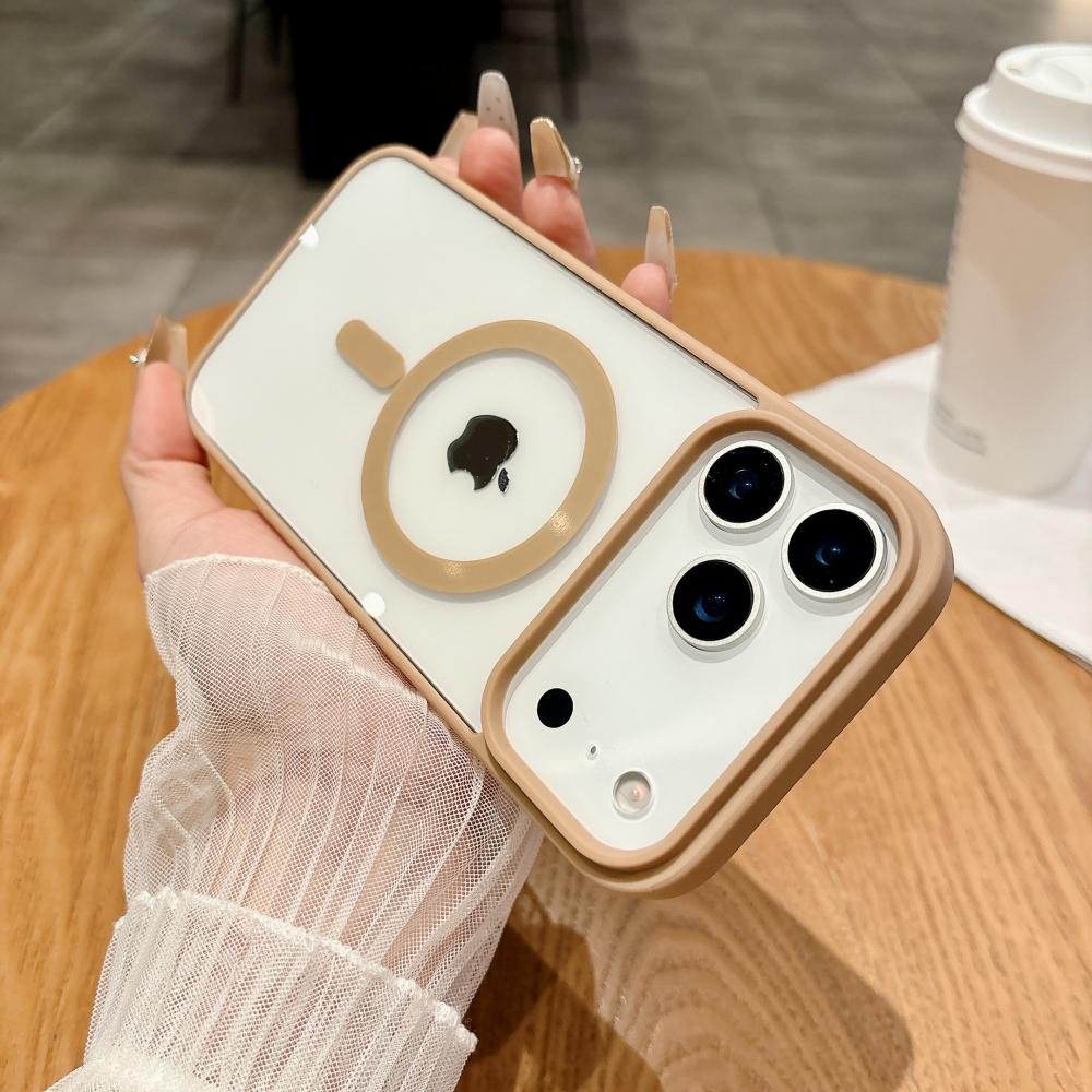 Простой магнитный чехол для iPhone 17 Air 17Pro Max 16e 15 Plus 14 13 12 mini 11 Pro Max Magsafe Прозрачная задняя крышка для беспроводной зарядки