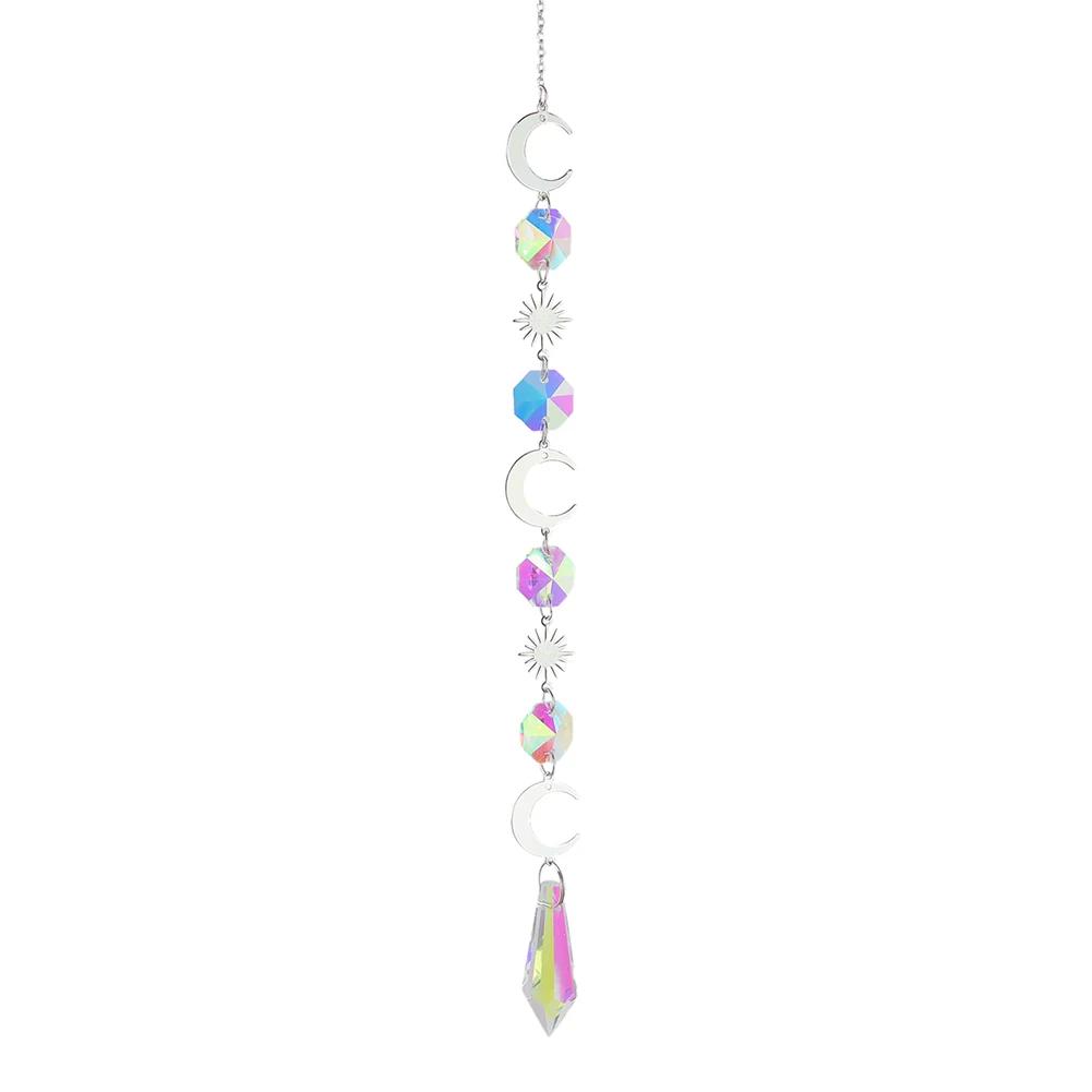 Crystal Wind Chime Wind Chimes Outdoor Ornament Handmade Hanging Suncatcher with AB Coating Home Decor Gifts for Window Car