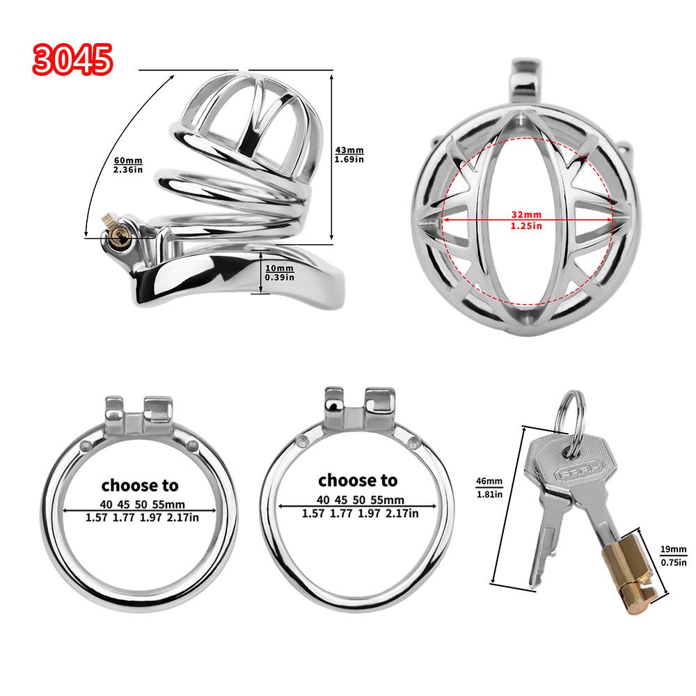 FRKO SM Urethral Open Male Chastity Cage Glans Open Lockcock Cages 44/45/46/47 Bondage Restriction Abstainer Sex Tooys For Man Good product