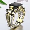 Кольцо унисекс, винтажное, готическое, роскошное, блестящие стразы, гальваническое украшение, подарки для мужчин и женщин, кубический цирконий