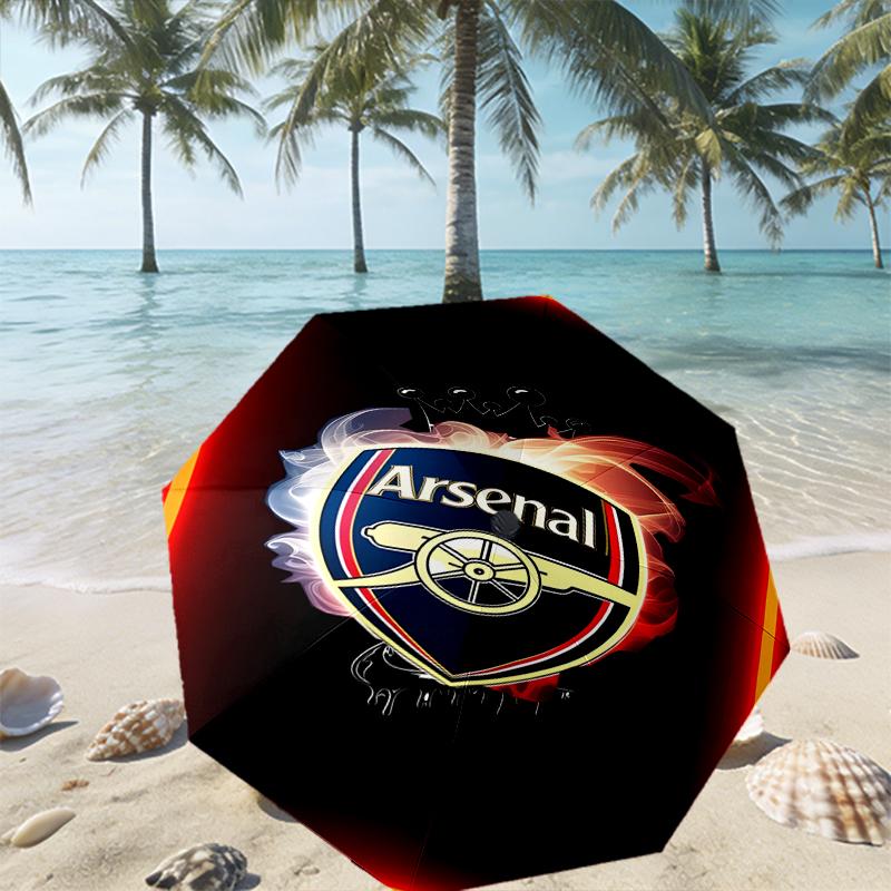 Зонт Arsenal F.C. с принтом, автоматическое открытие/закрытие - Портативный складной дизайн - Для ежедневного использования, путешествий/на улице - Подарок на день рождения